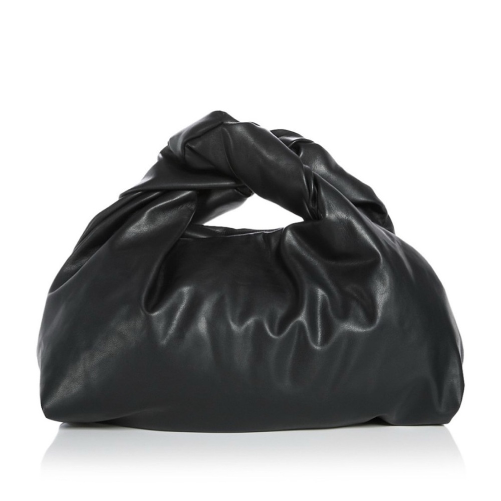 ALC Black Metallic Faux Leather Hobo Bag NEW With Tags